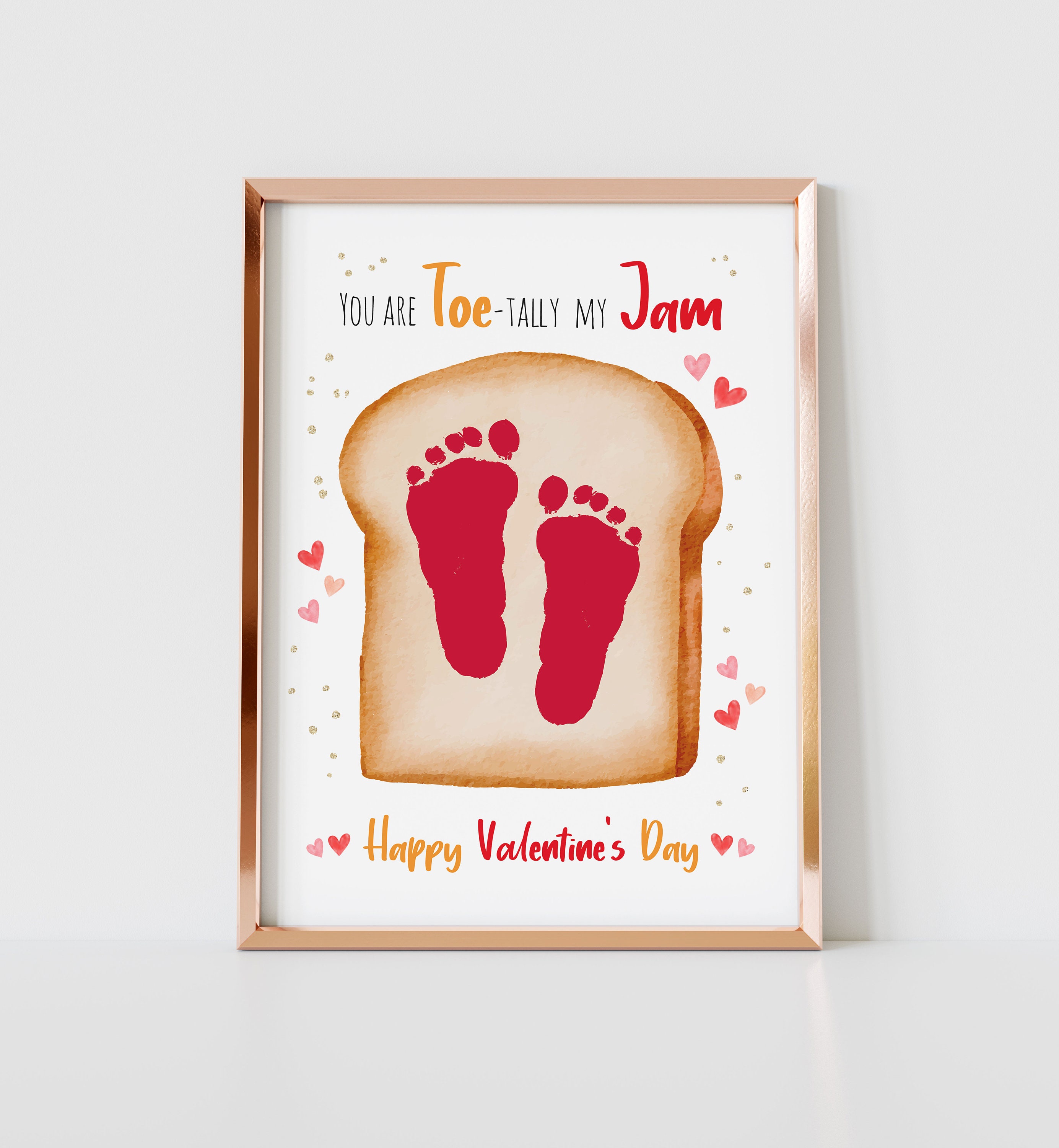 Jam Valentines Day Handprint Footprint Art Craft Valentines Etsy
