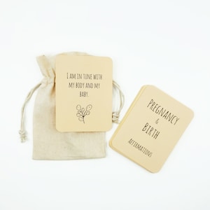 Cartes d'affirmation de la grossesse et de la naissance - Un excellent cadeau de grossesse pour les nouvelles mamans. Idéal pour une baby shower, un cadeau de naissance ou un cadeau de naissance.