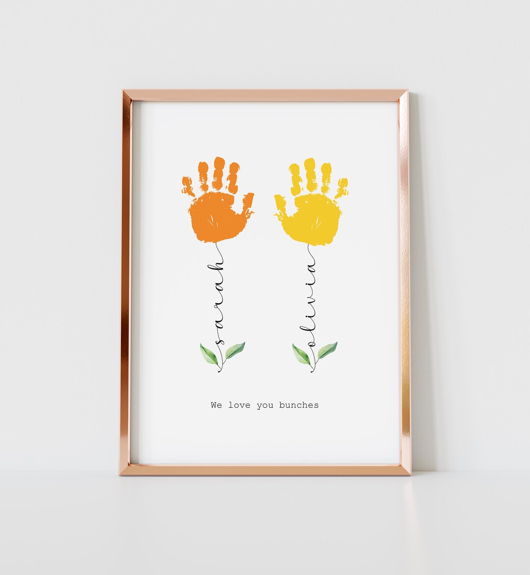 Muttertag Handabdruck, personalisiertes Geschenk für Mama, DIY Mamas ...