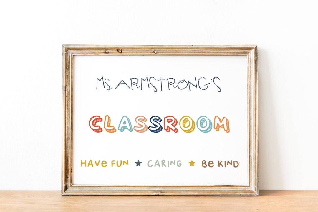 Personalized Classroom Poster Decor, Kids Classroom Wall Art, Daycare ...