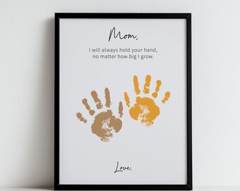 Créations artistiques empreintes de main pour la fête des mères | Cadeau souvenir pour bébé en bas âge (téléchargement instantané)