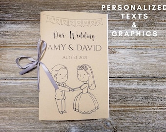 Personalisierte Kinder Hochzeit Aktivität Buch, Spiele & Malseiten