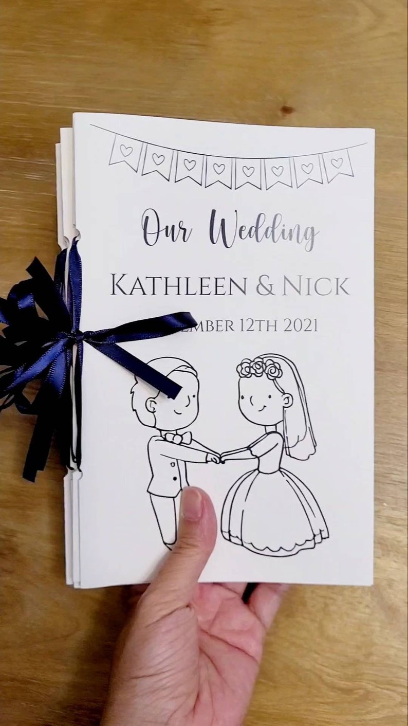 Kids Wedding Activity Book, Kids Fall Wedding Favours in Bulk, Kids Colouring, Wedding Kids Pack, Kids Activity Kits for Wedding image 8