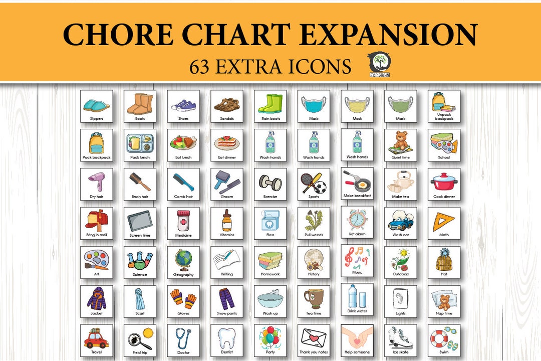 kids-daily-responsibilities-chart-63-extra-icons-only-printable-daily-routine-checklist-household-chore-chart-daily-homeschool-planner-etsy for Free Printable Chore Chart Icons Kids Daily Responsibilities Chart 63 Extra Icons Only, Printable Daily Routine Checklist, Household Chore Chart, Daily Homeschool Planner - Etsy for Free Printable Chore Chart Icons