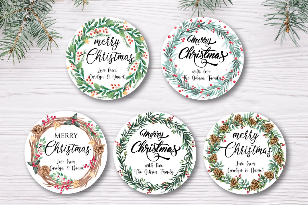 Personalized Christmas Gift Stickers, Holiday Sticker Pack - Etsy