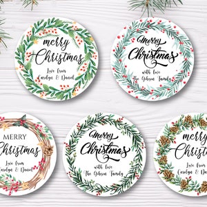 Personalised Christmas gift Sticker Pack, Christmas Gift Stickers, Custom Christmas Stickers, Merry Christmas Kids Stickers, Xmas Sticker