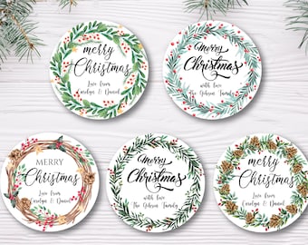 Personalised Christmas gift Sticker Pack, Christmas Gift Stickers, Custom Christmas Stickers, Merry Christmas Kids Stickers, Xmas Sticker
