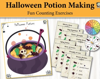 Halloween Potions Kids Busy Book Toddler Activities, Preschool Busy Binder, Kids Busy Book, Preschool Worksheets, Montessori Quiet Book Page