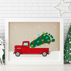 Christmas Handprint Footprint Art Craft Activity Printable, My First Christmas, Baby Handprint Art, Christmas Decor Handprint Gfit