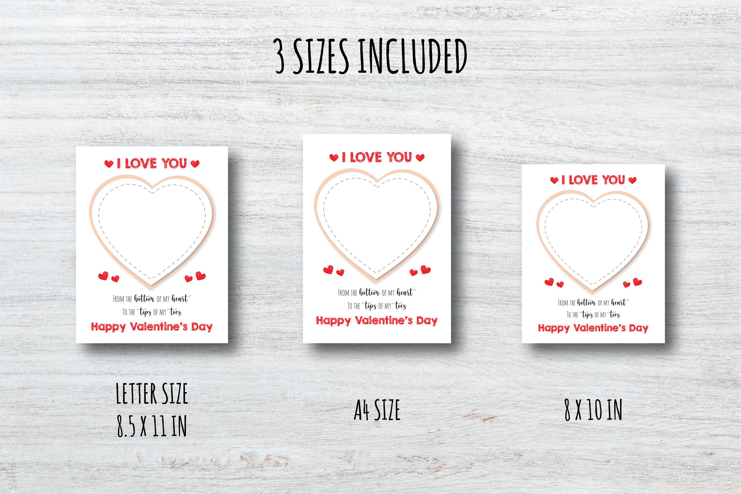 Valentine's Day Handprint Footprint Art Craft Set of 9, Love Valentines ...