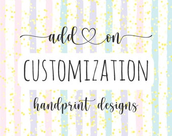 Add-On Anpassung für Handabdruck Designs