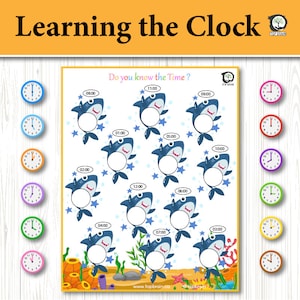 Apprendre à lire l'heure, lire l'horloge, feuilles de travail préscolaires, classeur occupé, livre occupé, Montessori pour tout-petits, livre de maternelle, jeu de dossiers