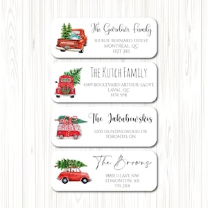 Personalized Christmas Return Address Labels, Holiday Address Stickers, Custom Labels, Christmas Shipping Labels, Guest Address Labels
