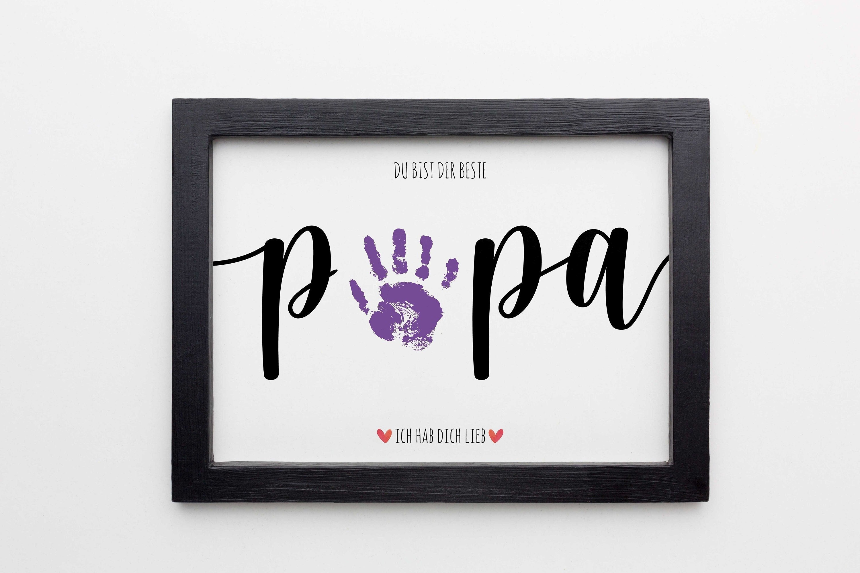 PAPA Handprint Footprint Art Craft, Father's Day Gift for Dad, DIY Baby Kids Card, Décor Nursery Memory Keepsake, Toddler Preschool Craft