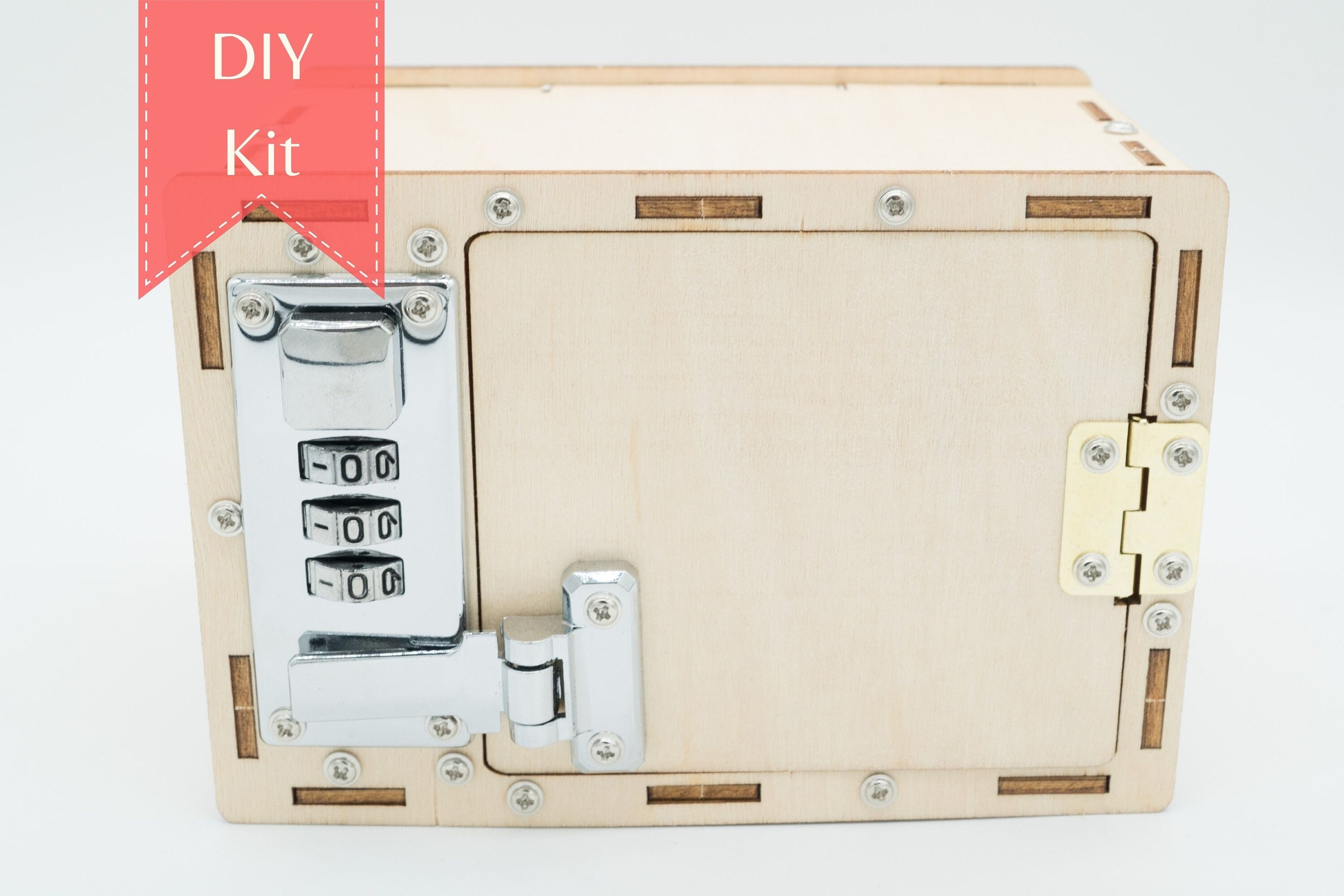 Kit de coffre-fort en bois 3D pour enfants, kit de bricolage pour