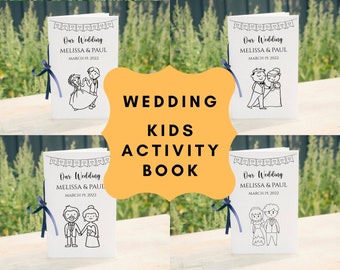 Kids Wedding Favors libros para colorear, Kids Wedding Activity Book, Kids Coloring, Wedding Kids Pack, Kids Activity Kits for Wedding