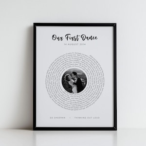 Carte de paroles de chanson parfaite pour un mariage, carte d'anniversaire, carte de Noël, papa, paroles de chanson personnalisées, chanson personnalisée, cadeau, carte de voeux