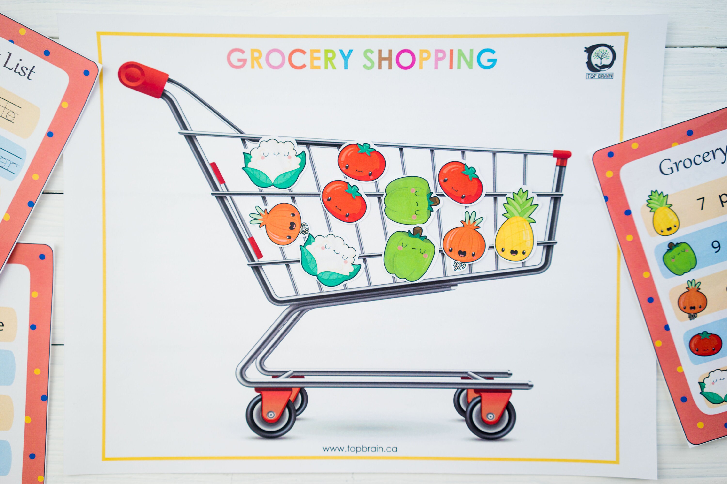 Preschool Printables Number Counting Worksheets Food Busy | Etsy