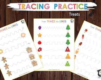 Tracing Practice Worksheets Printable, Preschool Busy Binder, Kindergarten Busy Book, Toddler Activities, Preschool Curriculum