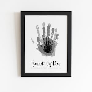 Bound Together Handprint Footprint Art Craft Instant Download Digital File Template Love Keepsake Meaningful Gift for Her Gift for Grandma