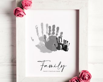 DIY Family Handprint Kit – Baby Safe Paint & Wooden Frame For Keepsake Memories - View #3
