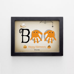 Halloween Handprint Crafts, My First Halloween Handprint Art, Halloween Footprint Art, Infant Halloween Handprint and Footprint Crafts