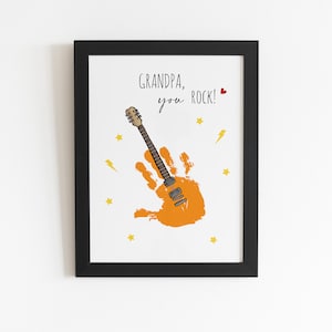 Créations artistiques avec empreinte de main pour enfants, grand-père que vous aimez, anniversaire de fête des pères, carte à monter soi-même pour bébé et tout-petit, souvenir, cadeau de Noël pour grands-parents
