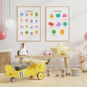 Educational Wall Art Set of 12 Classroom Posters, Home School Posters ...