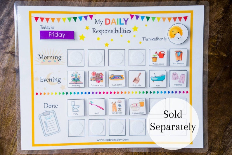 Kids Daily Responsibilities Chart 63 Extra Icons Only, Printable Daily Routine Checklist, Household Chore Chart, Daily Homeschool Planner image 5