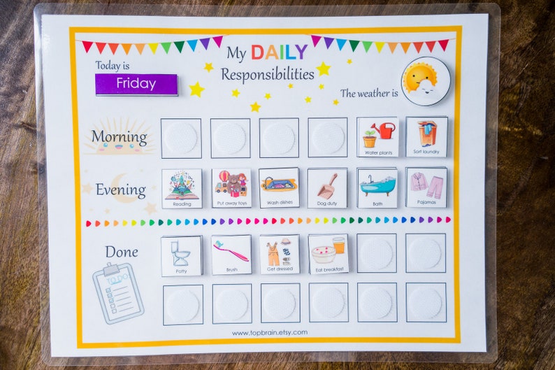 Kids Daily Responsibilities Chart 63 Extra Icons Only, Printable Daily Routine Checklist, Household Chore Chart, Daily Homeschool Planner image 6