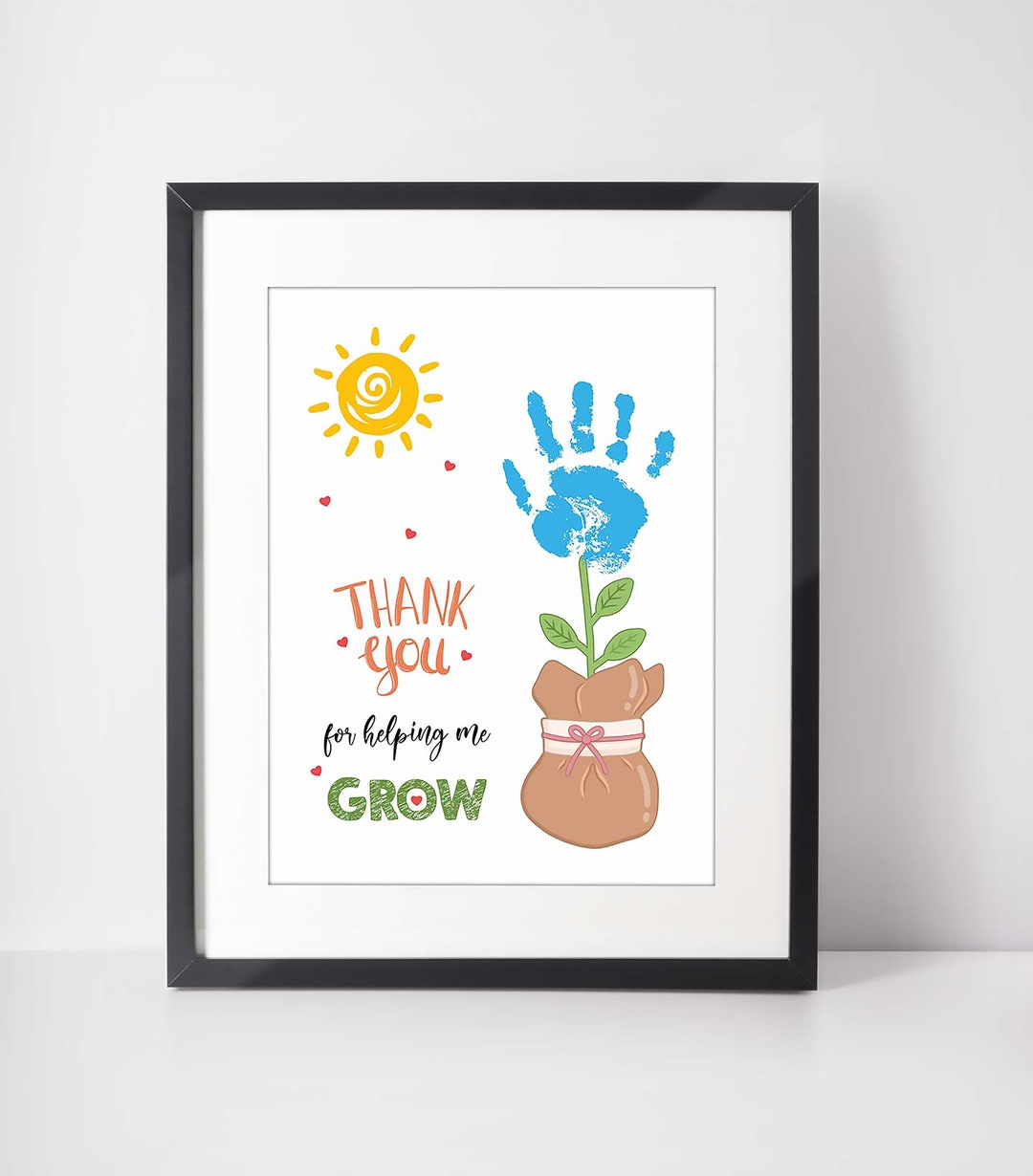Teacher Appreciation Gifts Handprint Footprint Art Craft, Best Teacher ...