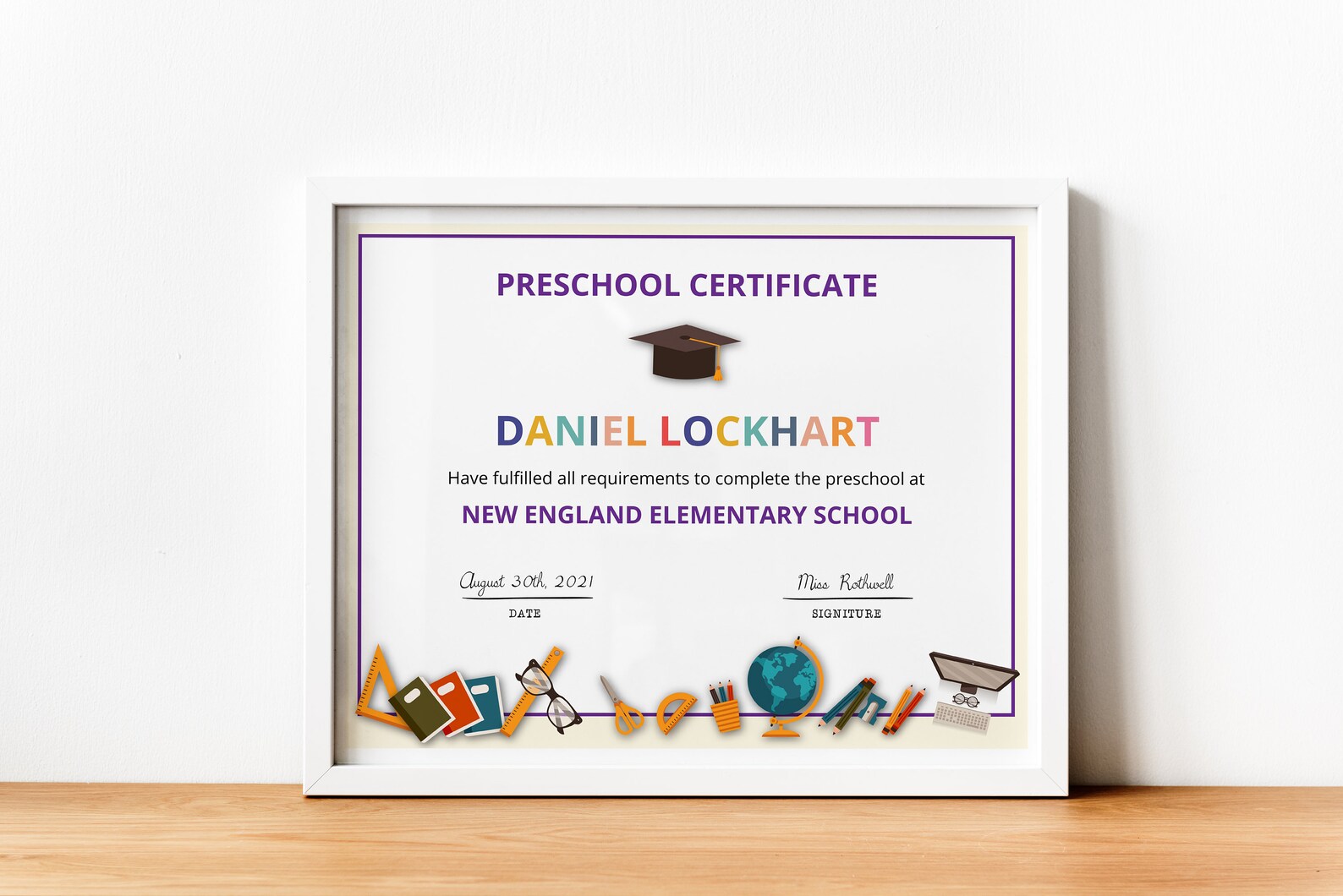 Preschool Certificate Editable Printables Preschool | Etsy