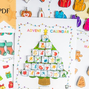 Christmas Busy Book Bundle 1 Printable PDF with 6 Activities, Preschool Busy Binder, Toddler Activities, Preschool Curriculum