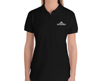 SPONED - Haftowana damska koszulka polo