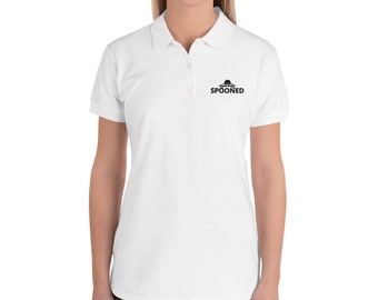 SPONED - Haftowana damska koszulka polo
