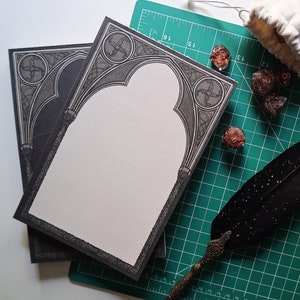 Gothic Arch Notepad in Black or White