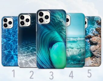 Ocean Waves Phone Case, Sea, Water, Underwater, Tropical Cover - Fits iPhone 6, 7, 8, SE2020, Xs, Xr, 11, 12, 13, 14 | Samsung S10, S21, S22