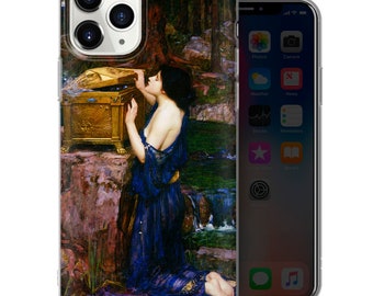 Pandora Opening the Box Phone Case, Greek Mythology Painting - Fits iPhone 8, SE2020, 11, 12, 13, 14, 15, 16 | Samsung S22, S23, S24, S25,FE