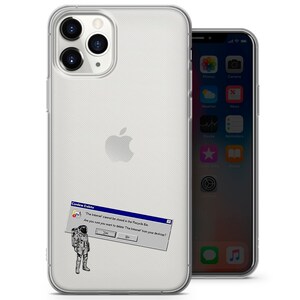 May include: A clear phone case with a white Apple logo and a printed image of an astronaut and a Windows error message that says "The Internet cannot be stored in the Recycle Bin. Are you sure you want to delete 'The Internet' from your desktop?"