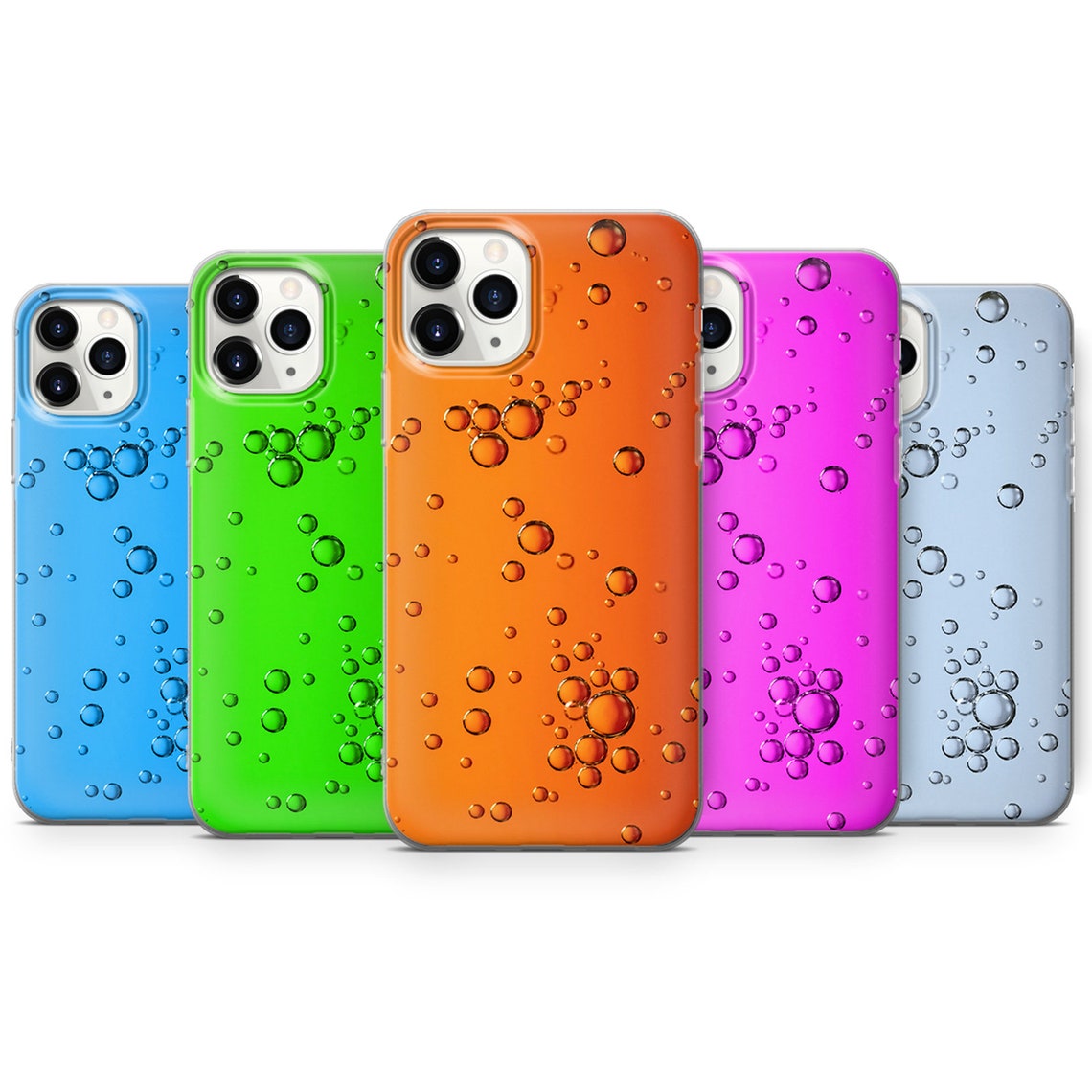 Bubbles Phone Case Colorful Bubble Pattern Phone Cover Fits Etsy