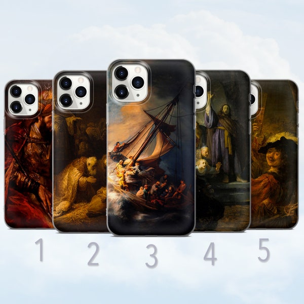 Rembrandt Phone Case, Classical Painting Aesthetic Cover - Fits iPhone 6, 7, 8, SE2020, Xs, Xr, 11, 12, 13, 14 | Samsung S10, S20, S21, S22