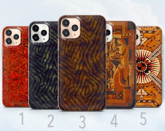 Art Deco Phone Case, Abstract Aesthetic Pattern Bling Cover - Fits iPhone 7, 8, SE2020, Xs, Xr, 11, 12, 13, 14, 15 | Samsung S10, S23, S24