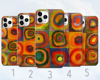 Wassily Kandinsky Phone Case, Famous Iconic Art, Classic Oil Painting - Fits iPhone 8, SE2022, Xs, 11, 12, 13, 14, 15, 16 | Samsung S24, S25