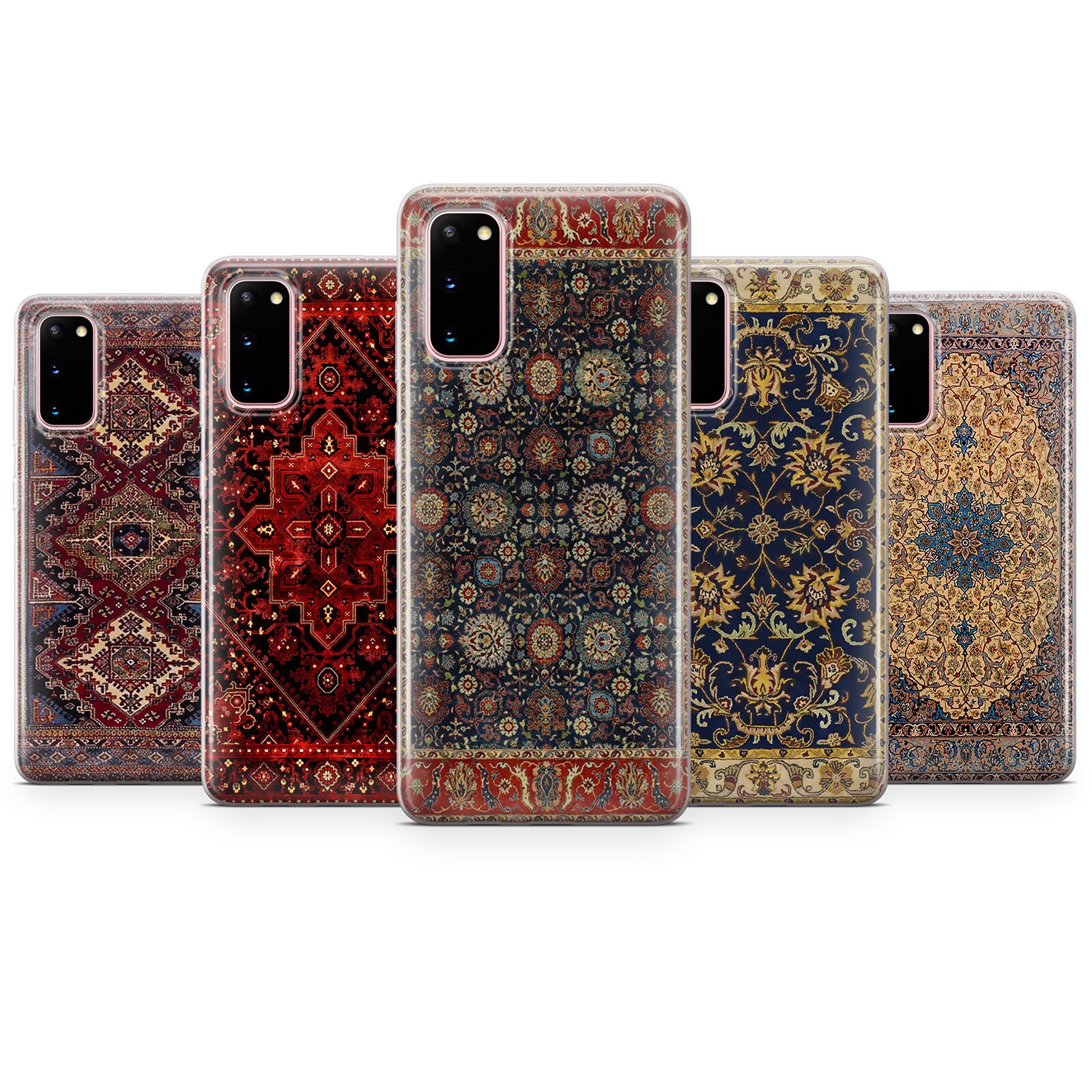 Telephone Rug Persian Carpet Phone Case, Oriental Rug, Aesthetic, Colorful - Fits ...