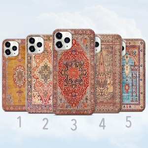 Persian Carpet Phone Case, Oriental Rug Cover, Aesthetic, Colorful - Fits iPhone 8, SE2022, Xs, 11, 12, 13, 14, 15, 16 | Samsung S24, S25
