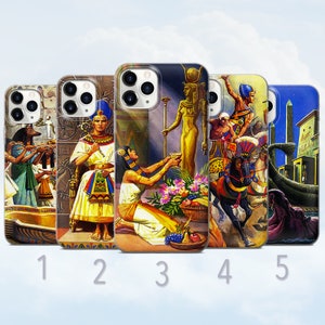 Funda para teléfono del Antiguo Egipto, Carta del Tarot, Sacerdotisa, Emperatriz, Emperador - Compatible con iPhone 7, 8, SE2022, XS, XR, 11, 12, 13, 14, 15 y Samsung S23, S24