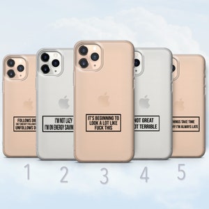 Sarcastic Quote Clear Phone Case, Funny Sarcasm Phrase Transparent Cover - Fits iPhone 7, 8, Xs, Xr, 11, 12, 13, 14, 15 | Samsung S23, S24