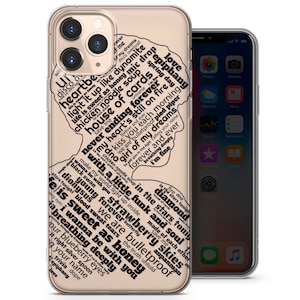 BTS Clear Phone Case Jungkook Silhouette Lyrics Kpop Line Art Cover - Fits iPhone 7, 8, SE2022, X, Xs, 11, 12, 13, 14, 15 | Samsung S23, S24