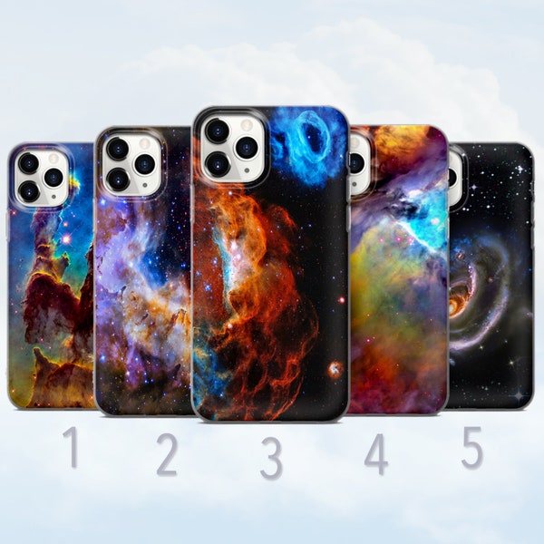 Space Phone Case, Universe, Stars, Galaxy, Cosmos Colorful Cover - Fits iPhone 6, 7, 8, SE2020, Xs, Xr, 11, 12, 13, 14 | Samsung S21, S22