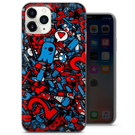 Graffiti Phone Case, Trippy Abstract Psychedelic Cover - Fits